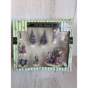 Vintage Town decorating Xmas tree village set kids home decor‎